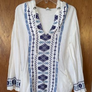 Forever 21 - floral top w/ hood